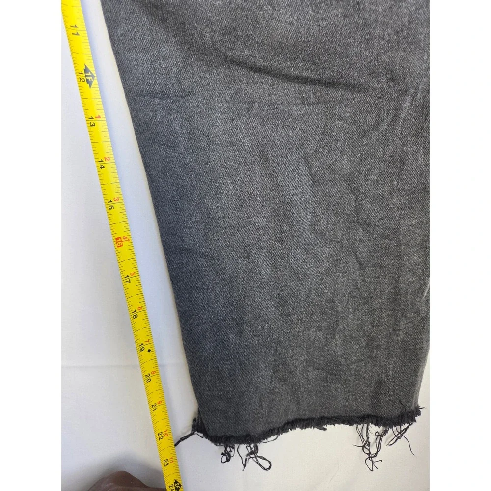 Ava & Viv Jeans Women  Gray Acid Wash Straight High Rise Cropped